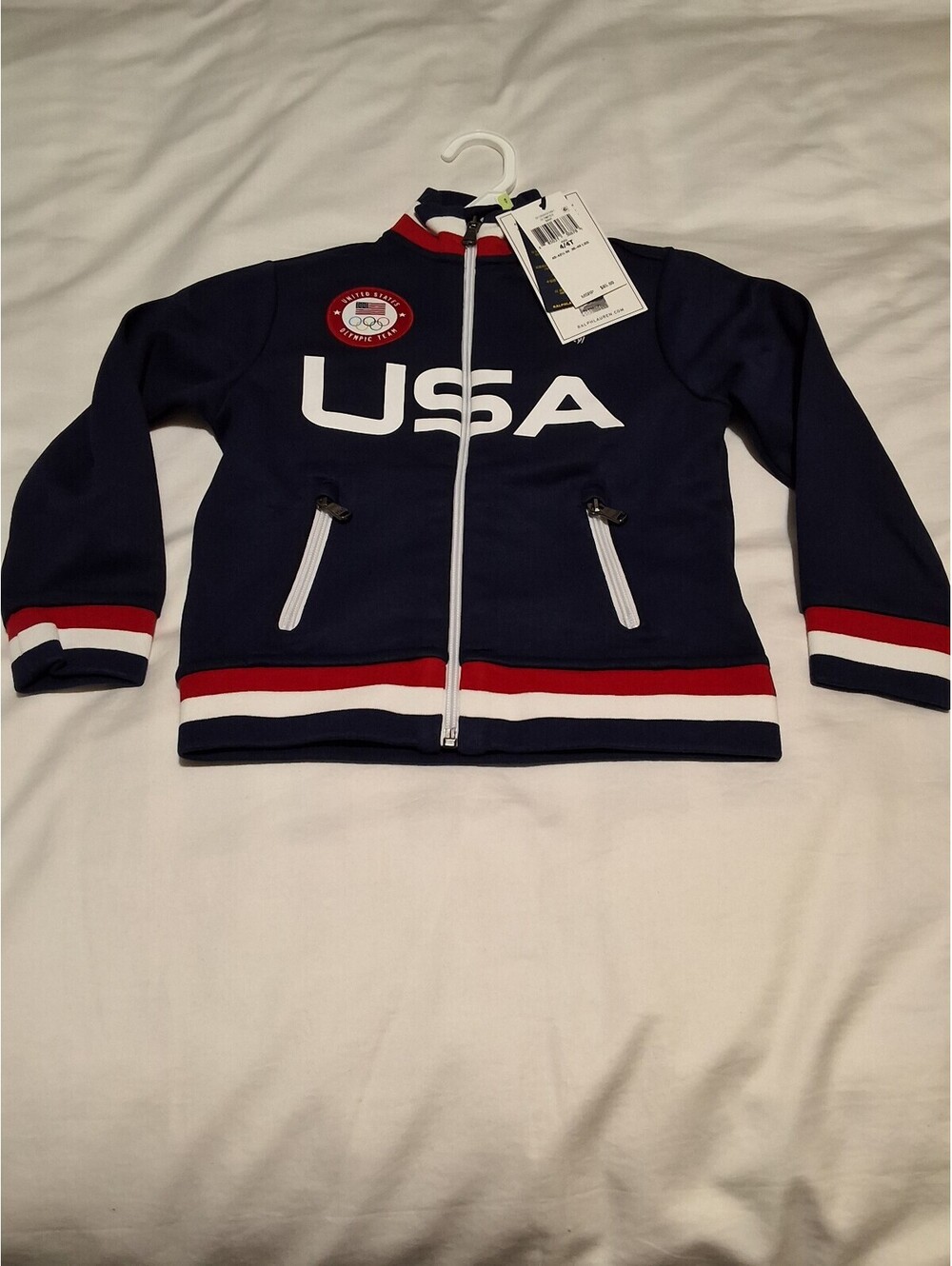 Polo Ralph Lauren Kids USA Olympic Team Navy Blue Track Jacket 4/4T